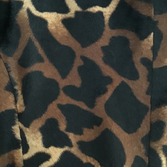 Brown animal print 3/4 sleeve short jacket size 8 (M) - Picture 5 of 7